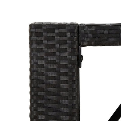 vidaXL Garden Bar Set | Black | PE rattan | One Size | Ergonomic | Bar Table Set