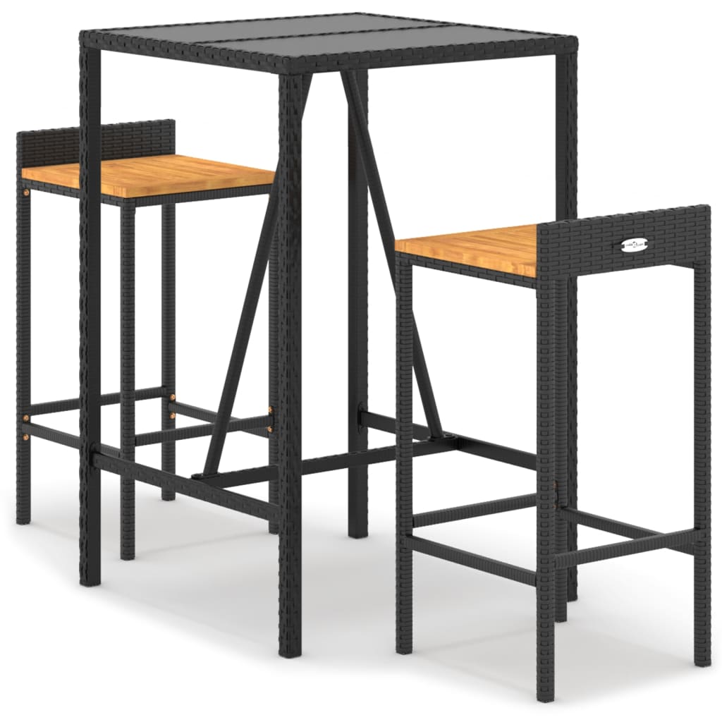 vidaXL Garden Bar Set | Black