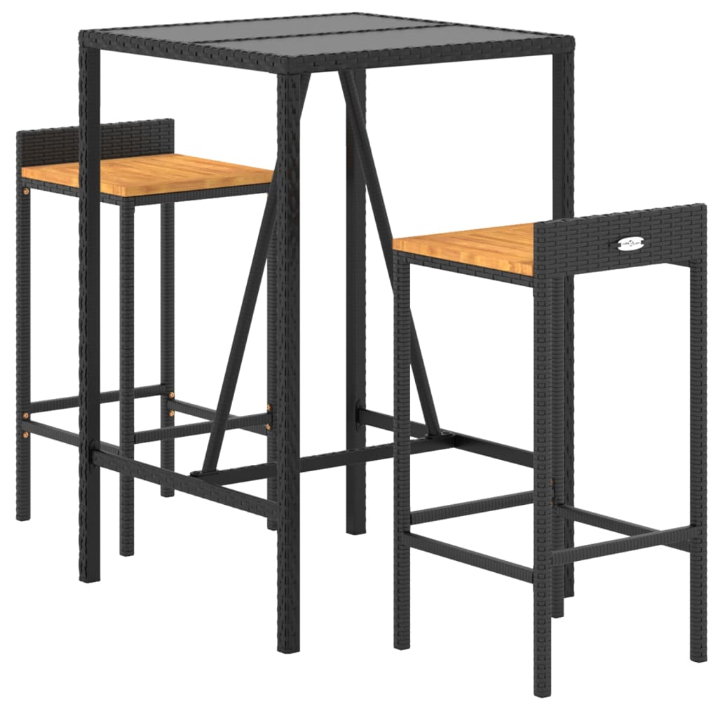 vidaXL Garden Bar Set | Black