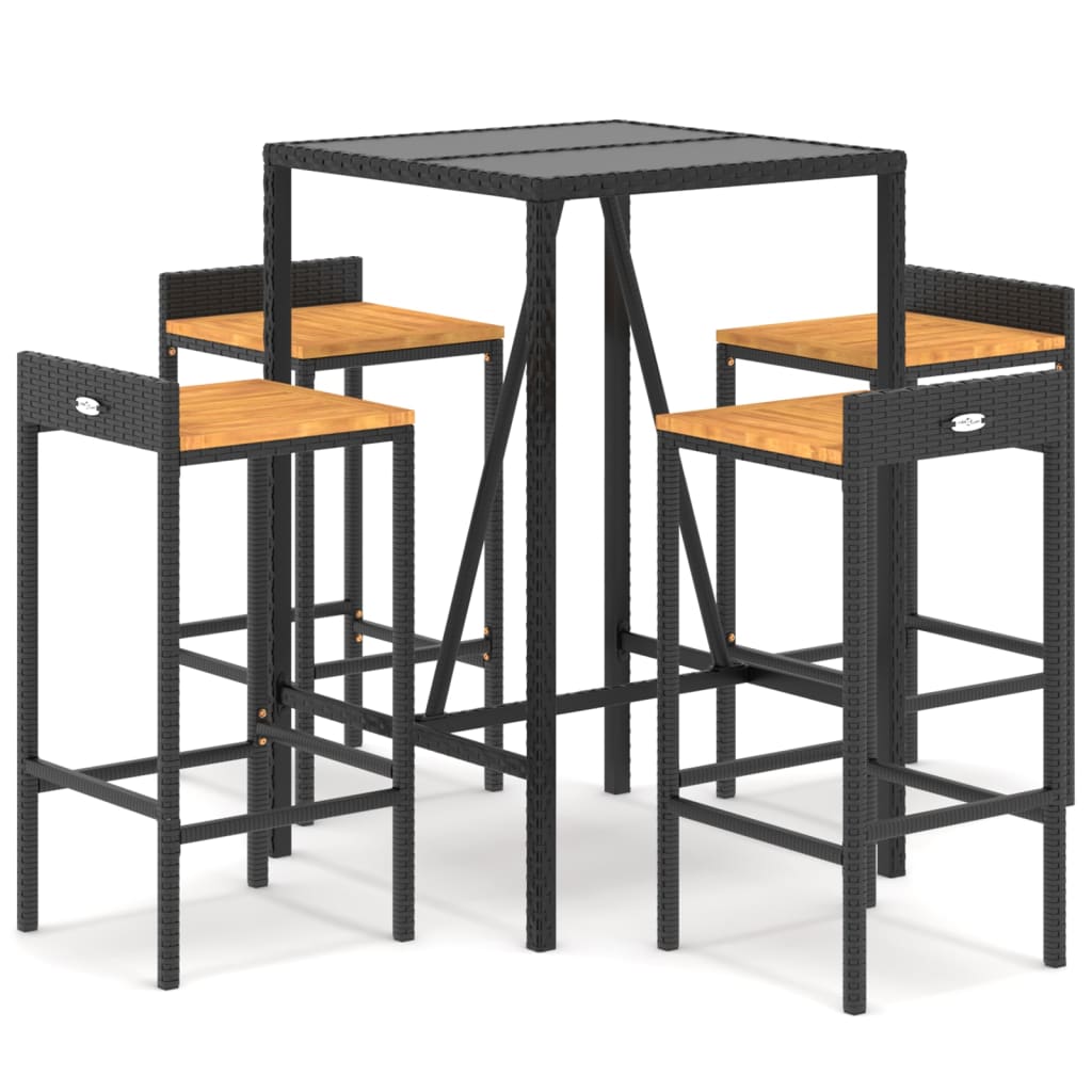 vidaXL Garden Bar Set | Black