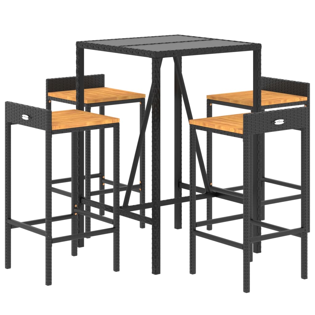 vidaXL Garden Bar Set | Black