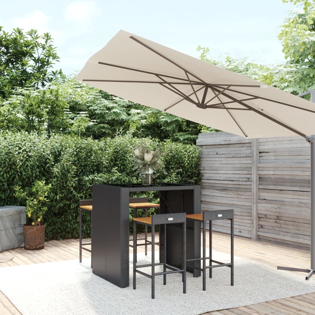 vidaXL Garden Bar Set | Black