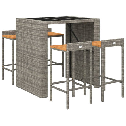 vidaXL Garden Bar Set | Grey, Black