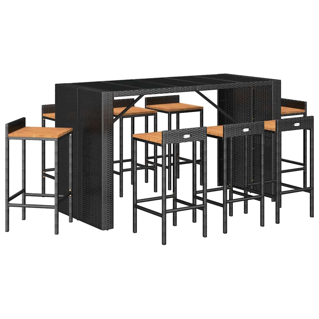 vidaXL Garden Bar Set | Black