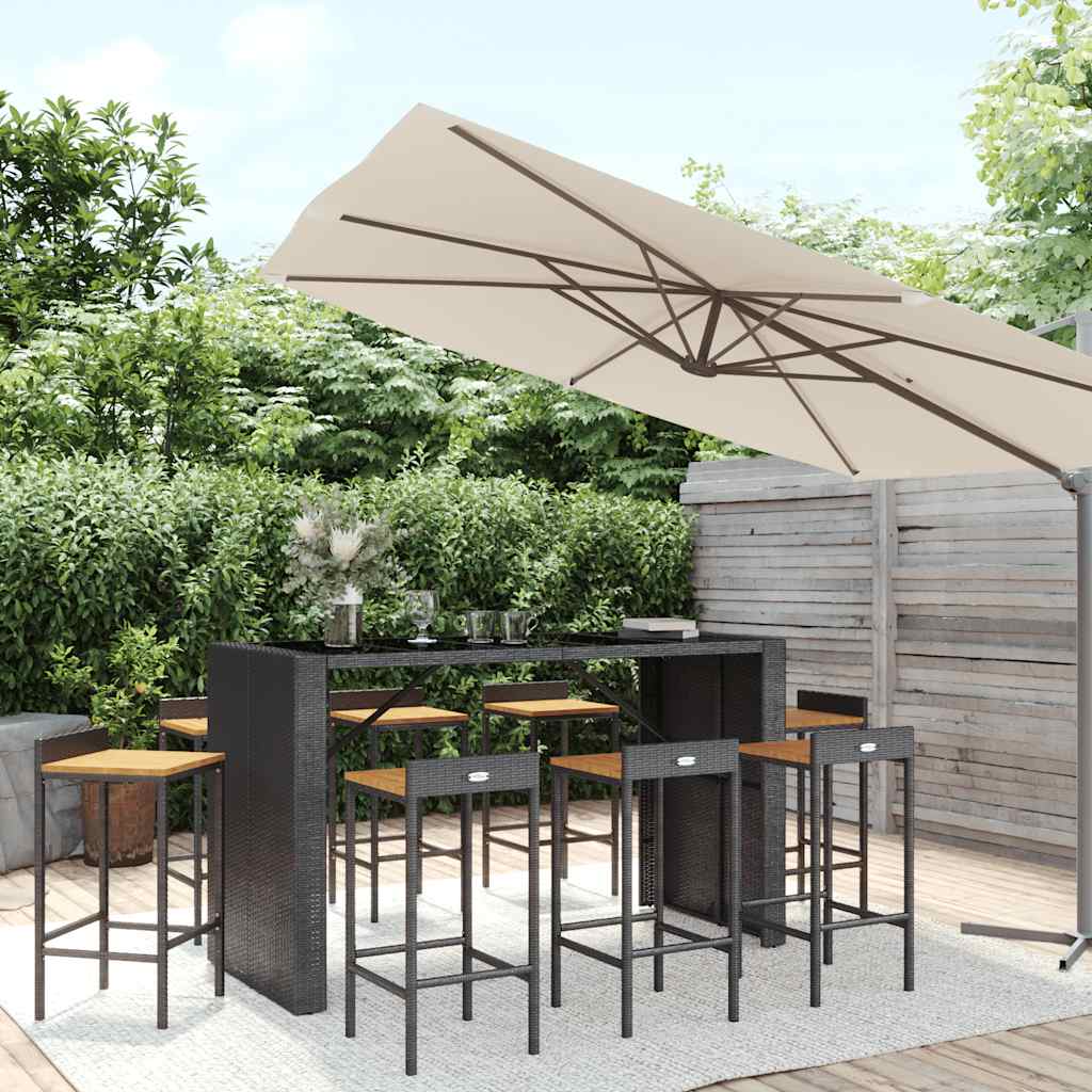 vidaXL Garden Bar Set | Black