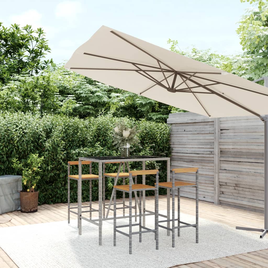 vidaXL Garden Bar Set | Grey
