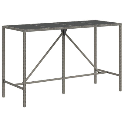 vidaXL Garden Bar Set | Grey | PE rattan | Large | Garden Bar Set | Rectangular