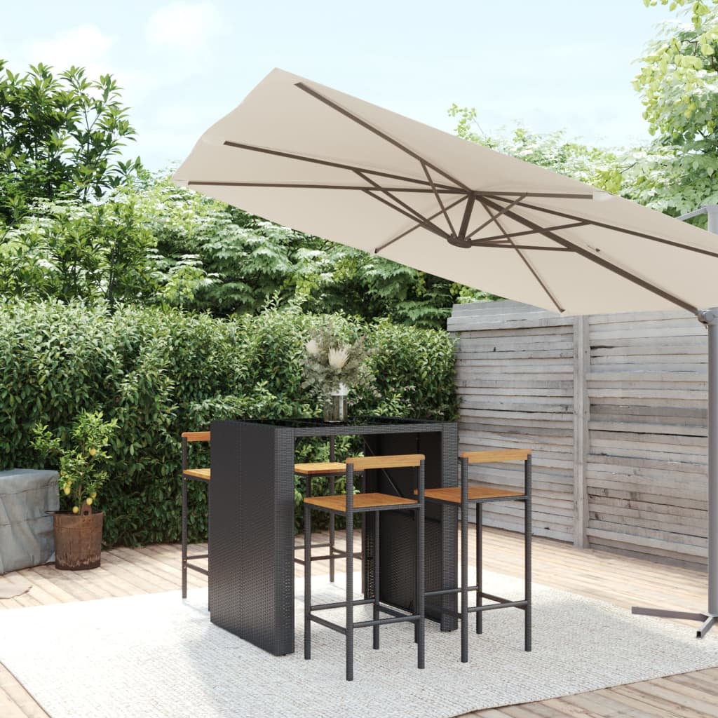 vidaXL Garden Bar Set | Black