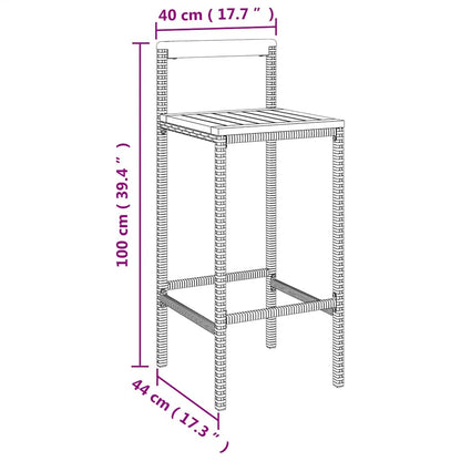 vidaXL Garden Bar Set | Black