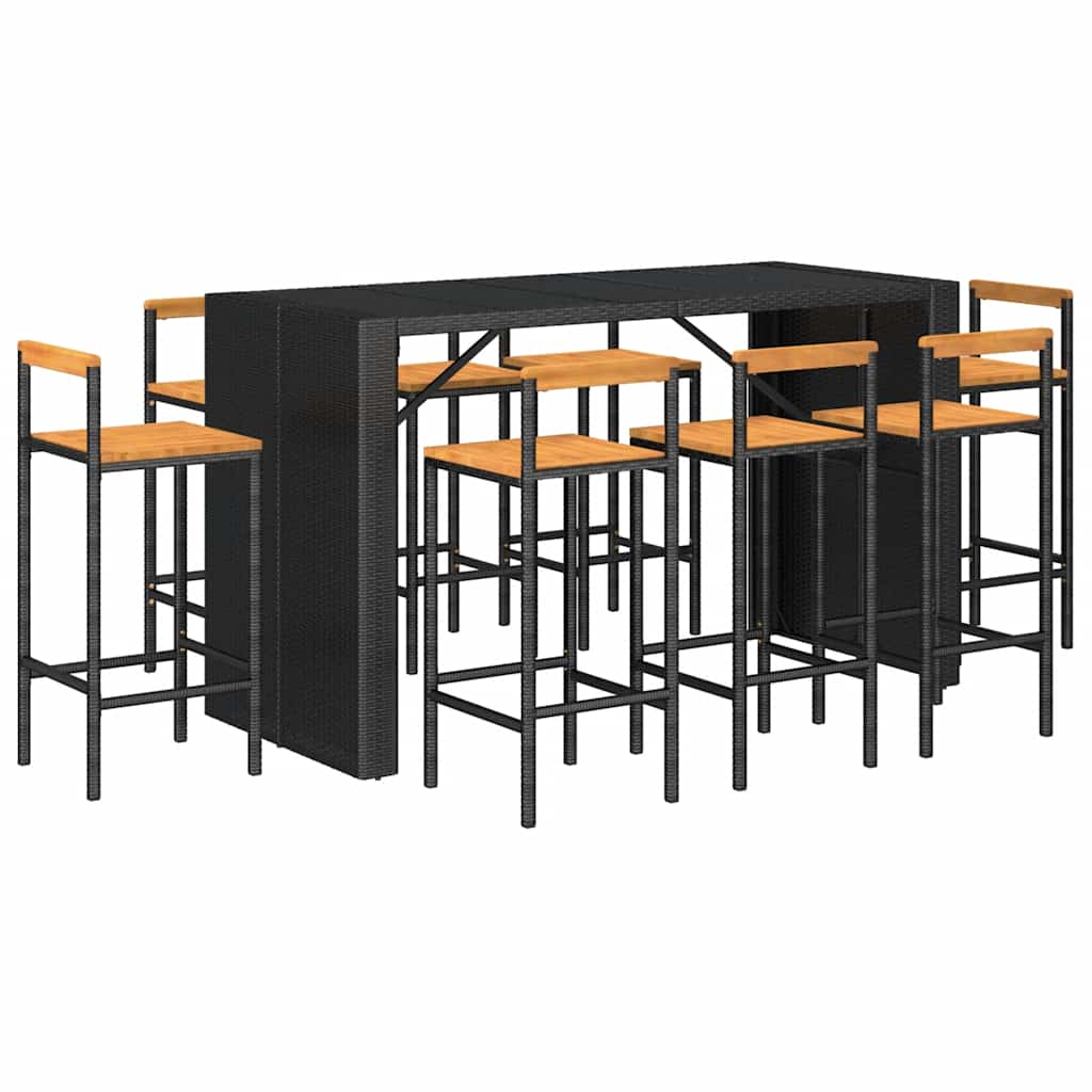 vidaXL Garden Bar Set | Black