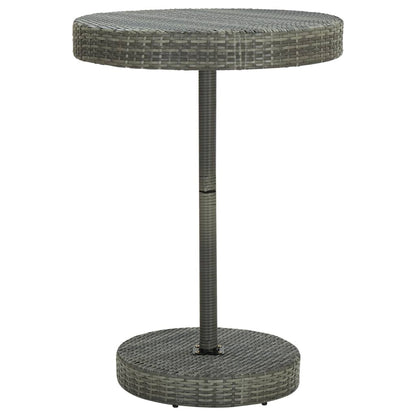 vidaXL 5 Piece Garden Bar Set Grey Poly Rattan&Solid Wood Acacia