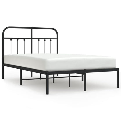 vidaXL Bed Frame | Black | Powder-Coated Steel | 120x200 cm | Bed Frame