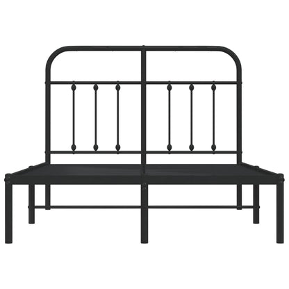 vidaXL Bed Frame | Black | Powder-Coated Steel | 120x200 cm | Bed Frame