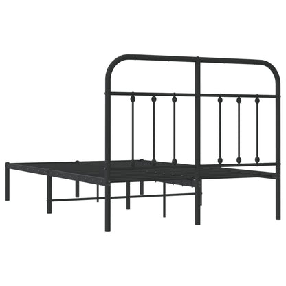 vidaXL Bed Frame | Black | Powder-Coated Steel | 120x200 cm | Bed Frame