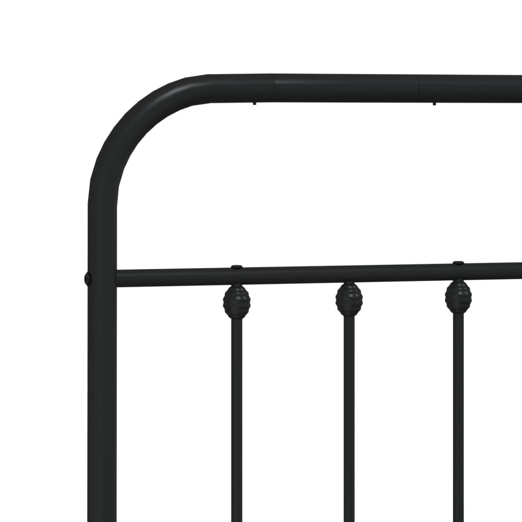 vidaXL Bed Frame | Black | Powder-Coated Steel | 120x200 cm | Bed Frame