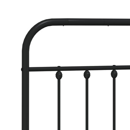 vidaXL Bed Frame | Black | Powder-Coated Steel | 120x200 cm | Bed Frame