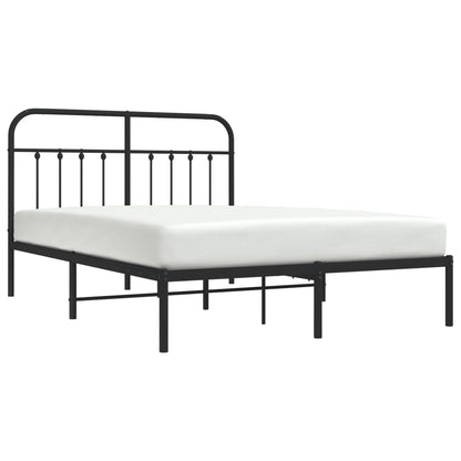 vidaXL Bed Frame | Black | Steel | 140x200cm | Metal Bed Frame | Rectangular