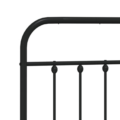 vidaXL Bed Frame | Black | Steel | 140x200cm | Metal Bed Frame | Rectangular
