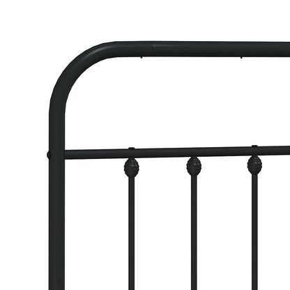 vidaXL Bed Frame | Black | Steel | Double | Durable | Bed Frame | Rectangular