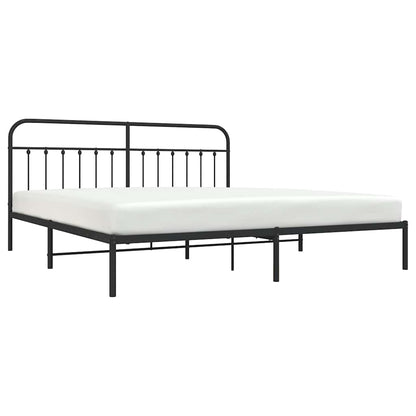 vidaXL Bed Frame | Black | Steel | 193x203 cm | Bed Frame | Rectangular