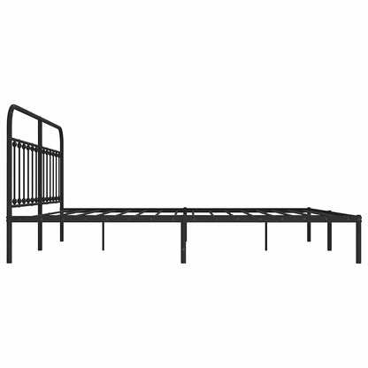 vidaXL Bed Frame | Black | Steel | 193x203 cm | Bed Frame | Rectangular