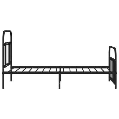 vidaXL Bed Frame | Black | Powder-Coated Steel | Single | Bed Frame