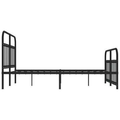 vidaXL Bed Frame | Black | Bed Frame | Metal Bed Frame | Double Bed | Black Bed