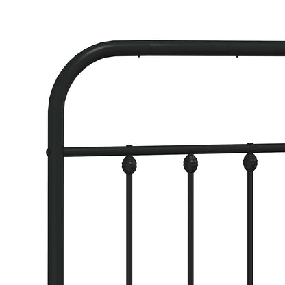 vidaXL Bed Frame | Black | Powder-Coated Steel | 183x213 cm | Bed Frame