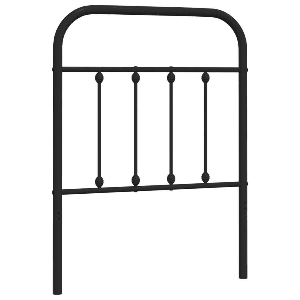 vidaXL Metal Replace Headboard Black 75 cm