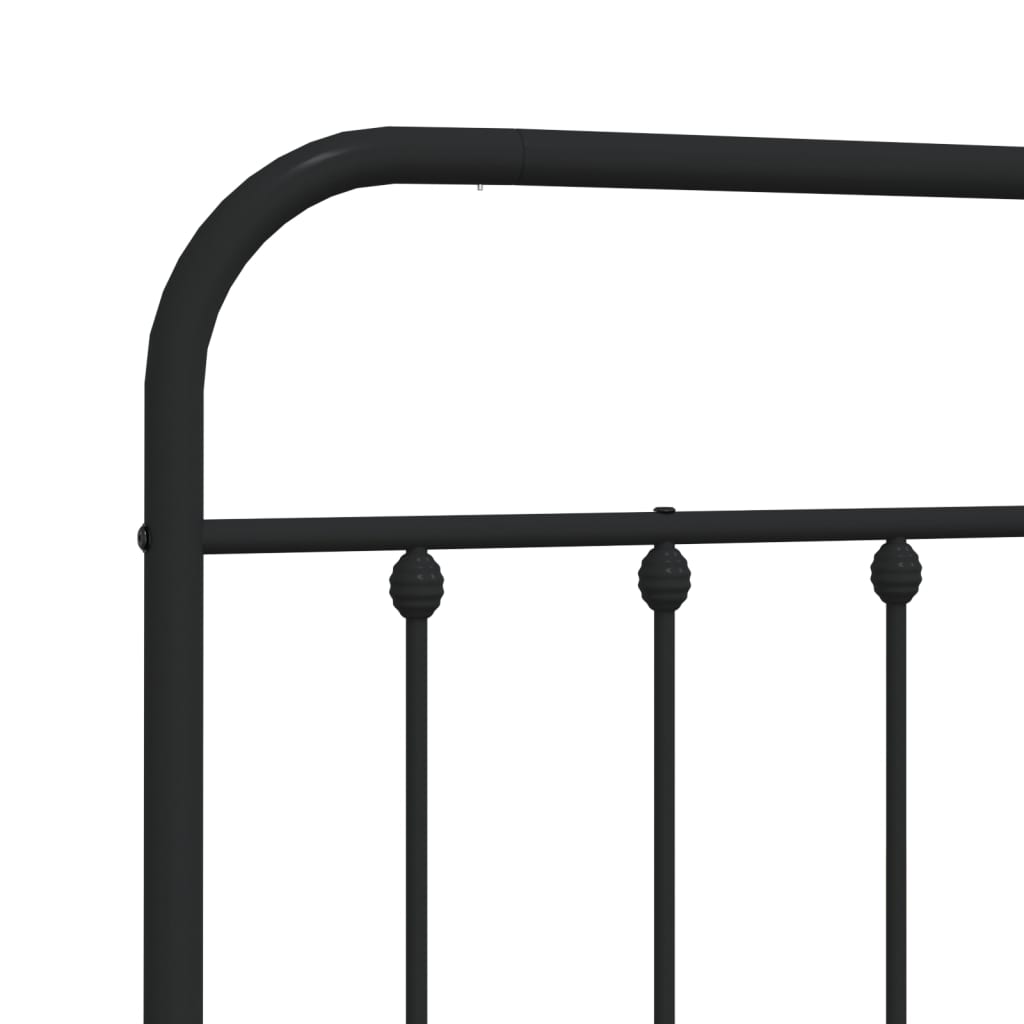 vidaXL Metal Replace Headboard Black 75 cm