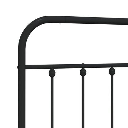 vidaXL Metal Replace Headboard Black 75 cm