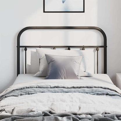 vidaXL Metal Replace Headboard Black 100 cm