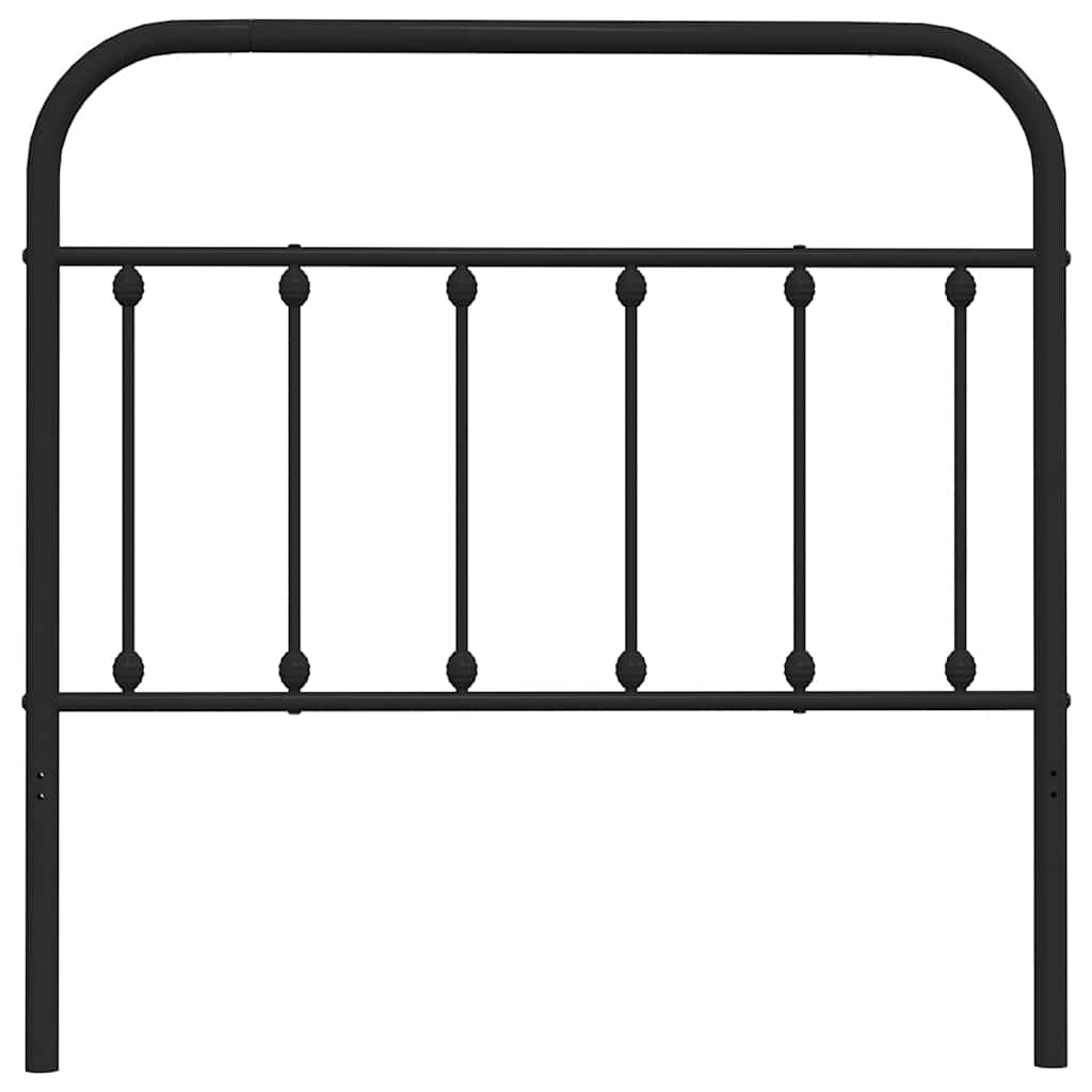 vidaXL Metal Replace Headboard Black 100 cm