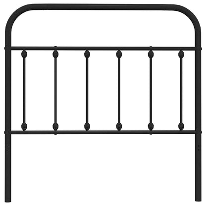 vidaXL Metal Replace Headboard Black 100 cm