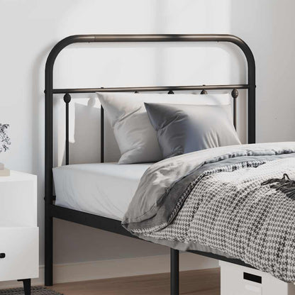 vidaXL Metal Replace Headboard Black 100 cm