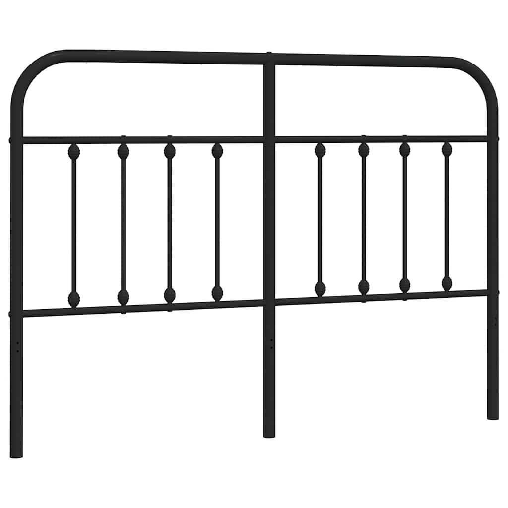 vidaXL Metal Replace Headboard Black 135 cm