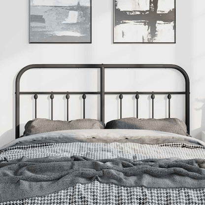 vidaXL Metal Replace Headboard Black 135 cm