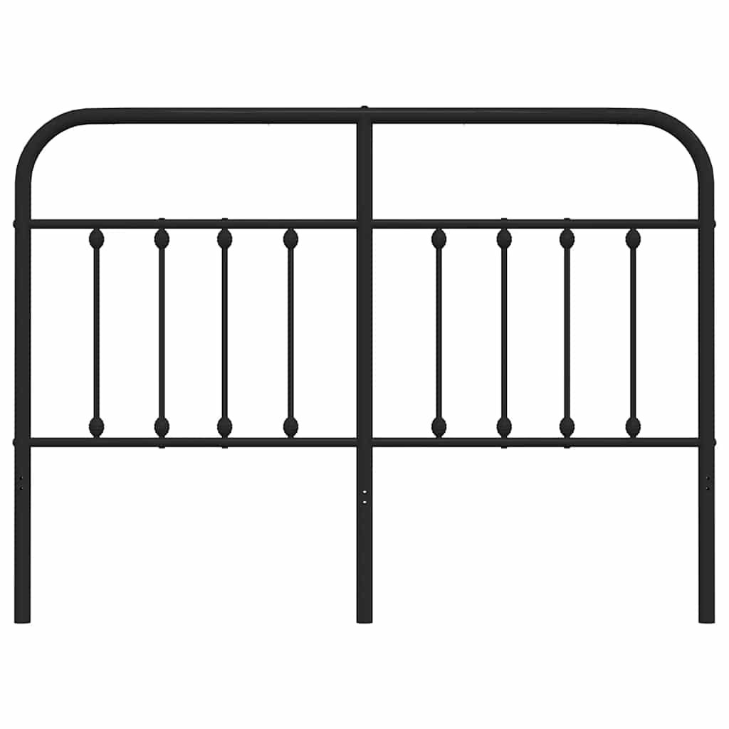 vidaXL Metal Replace Headboard Black 135 cm