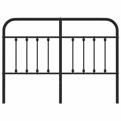 vidaXL Metal Replace Headboard Black 135 cm