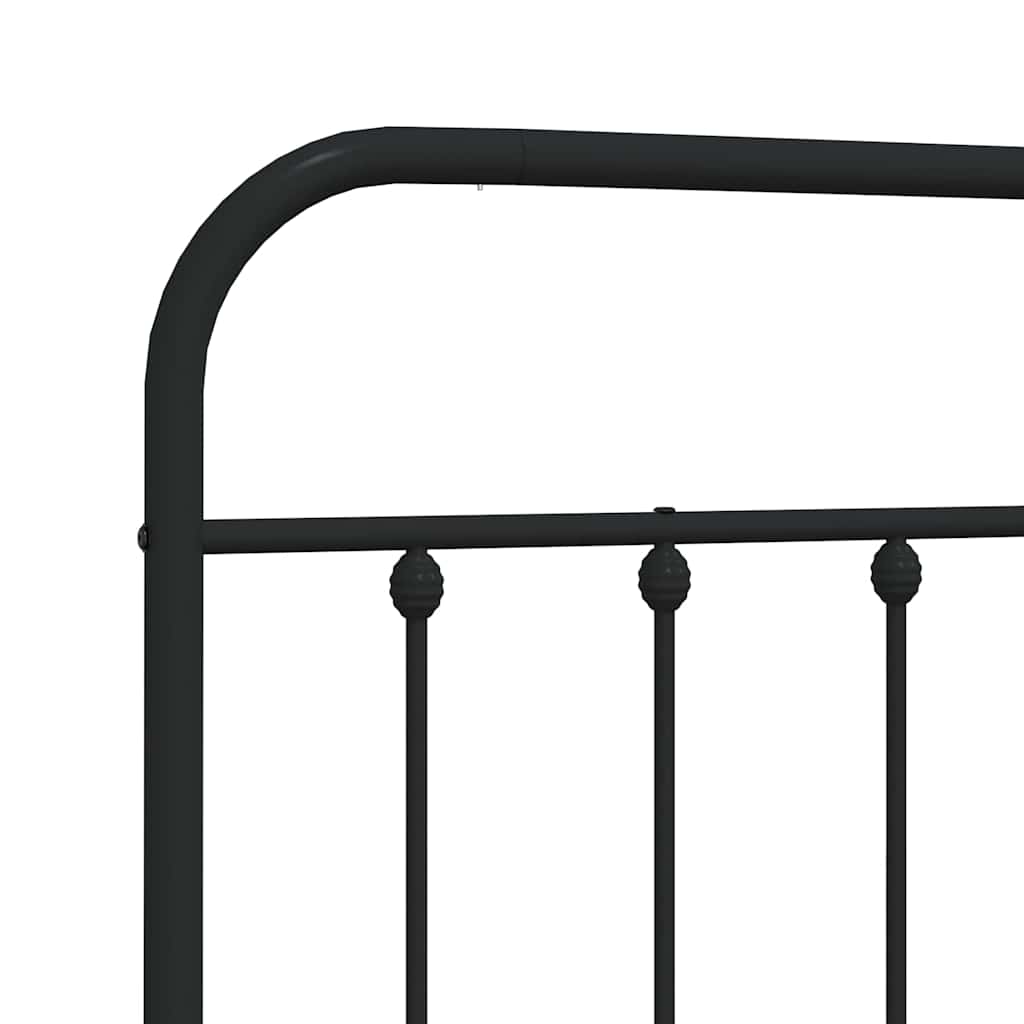 vidaXL Metal Replace Headboard Black 135 cm