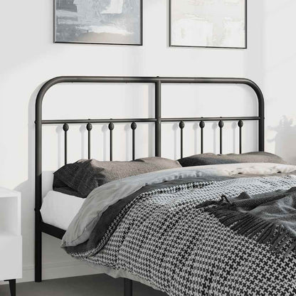 vidaXL Metal Replace Headboard Black 135 cm