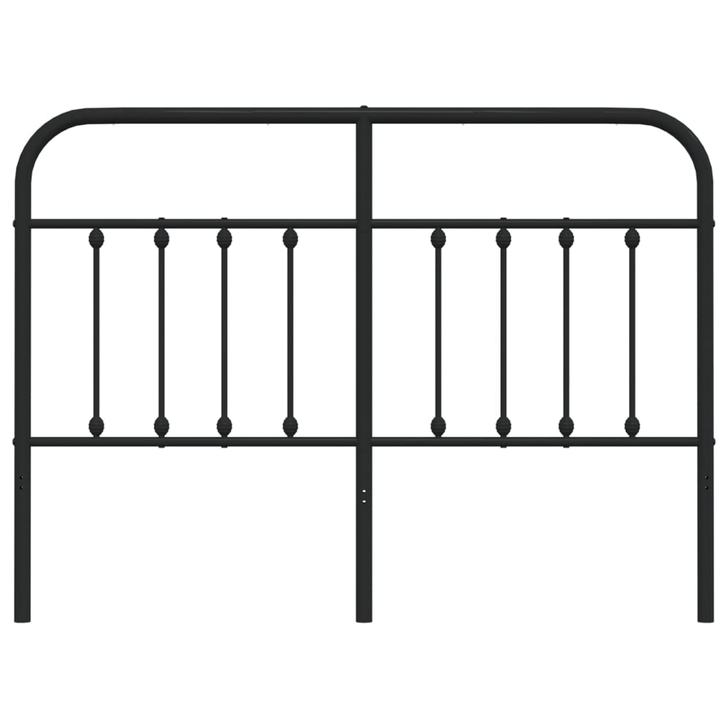 vidaXL Metal Replace Headboard Black 140 cm