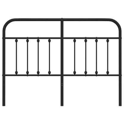 vidaXL Metal Replace Headboard Black 140 cm