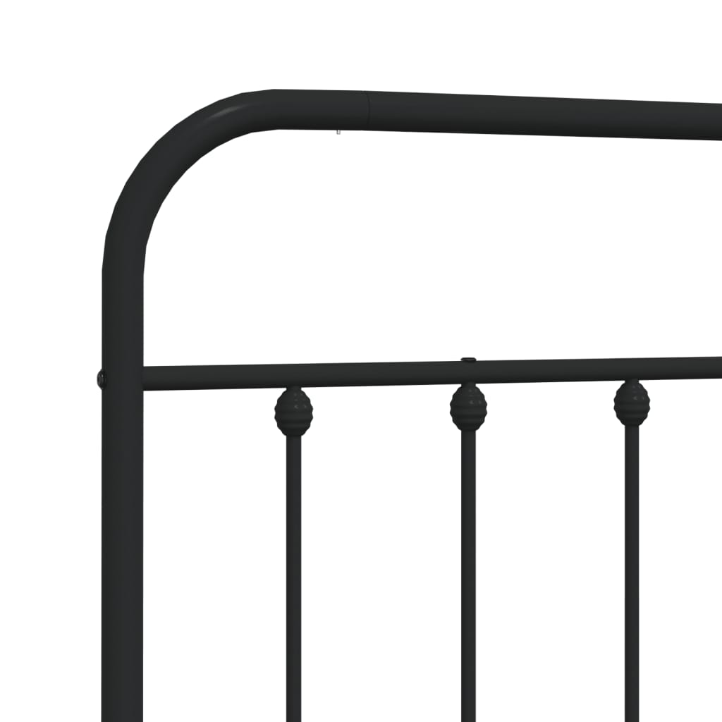 vidaXL Metal Replace Headboard Black 140 cm