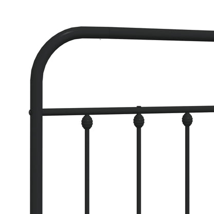vidaXL Metal Replace Headboard Black 140 cm