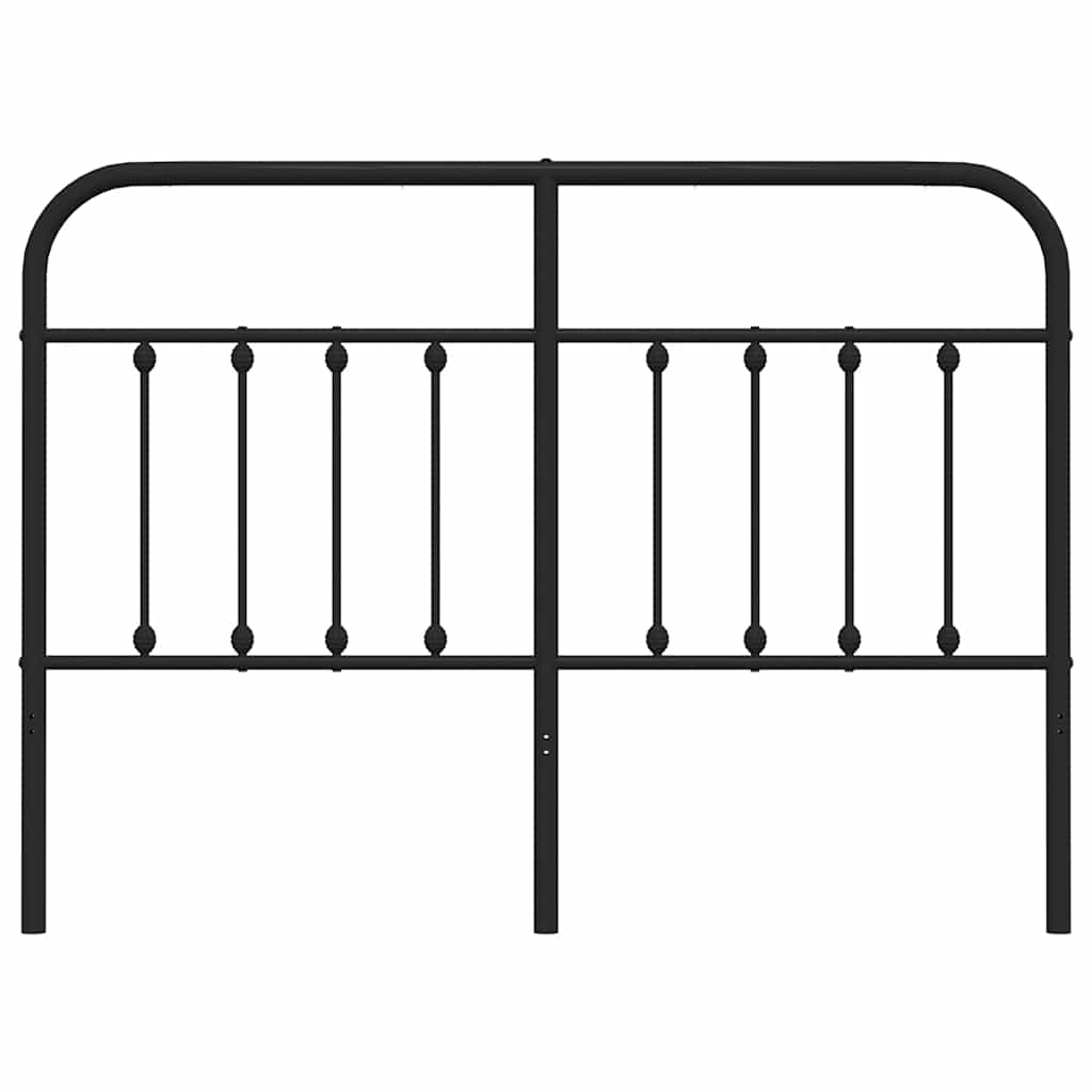 vidaXL Metal Replace Headboard Black 150 cm