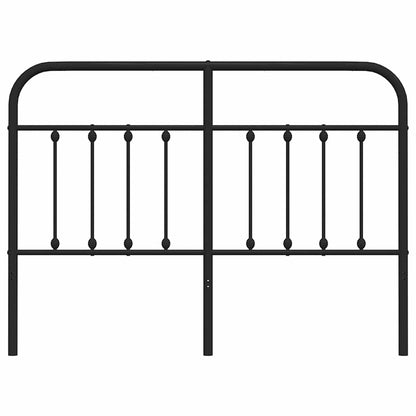 vidaXL Metal Replace Headboard Black 150 cm