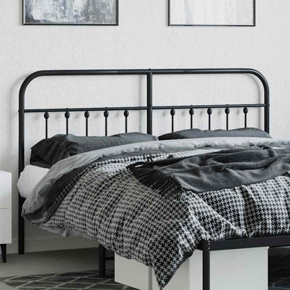 vidaXL Metal Replace Headboard Black 160 cm