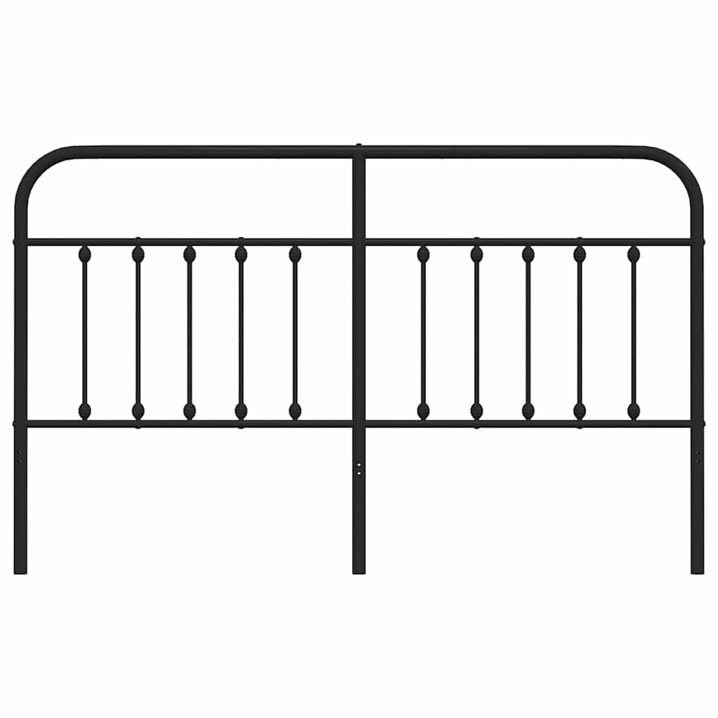 vidaXL Metal Replace Headboard Black 160 cm