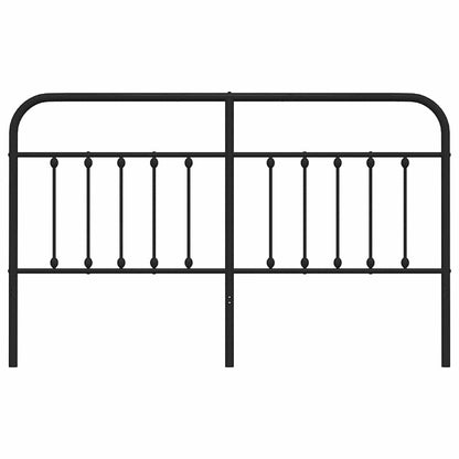 vidaXL Metal Replace Headboard Black 160 cm
